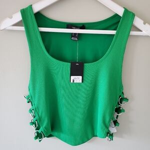 NWT Forever 21 XS Y2K Whimsigoth Punk Grunge Coachella Festival E-Girl Crop Top